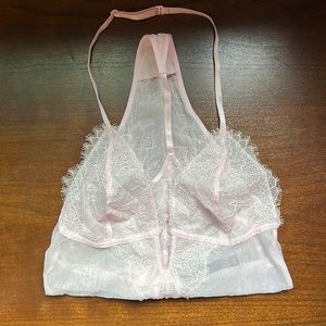 NWOT ✨ Pink VS Halter Bodysuit M